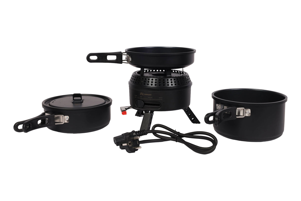 Komplettes 2-in-1-Kochset – Gas und Elektro