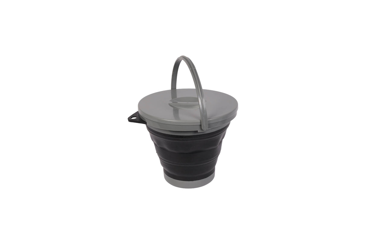 Zusammenfaltbarer Eimer mit Deckel – 10 Liter