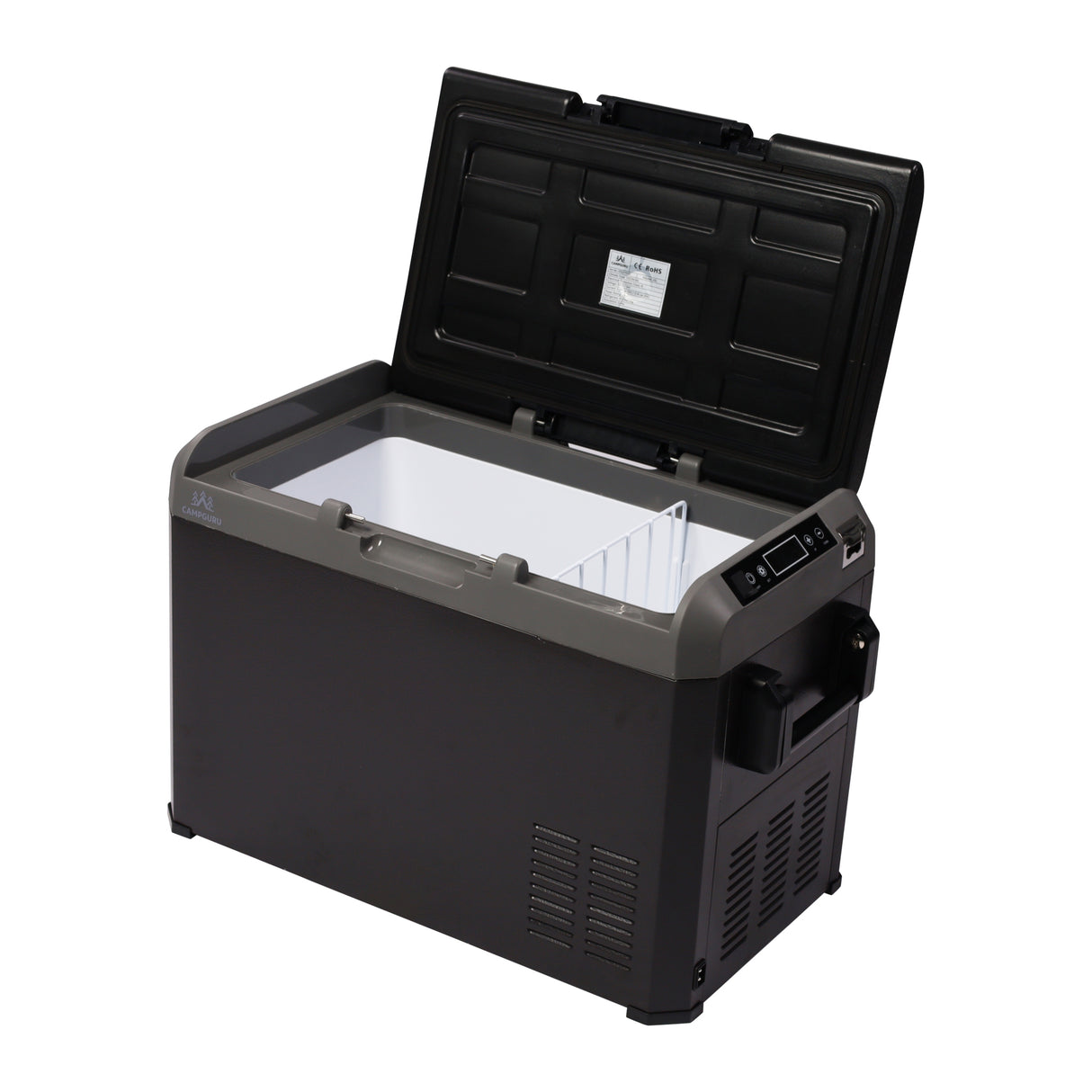 Kühlbox 50L Metallbox Doppelgefrierfach Metallgriff